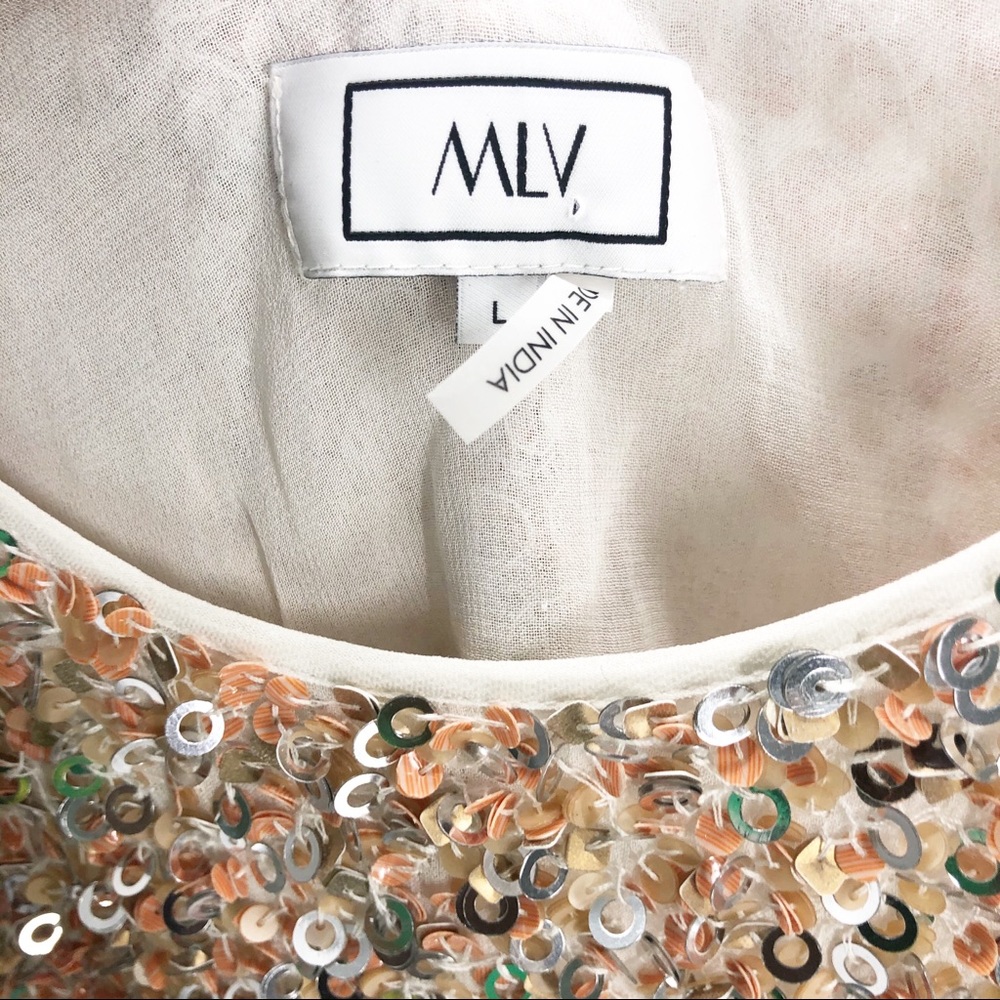 MLV NWT Gina Hoop Sequin Dress Sz L - Picture 7 of 8